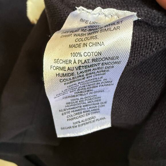 French Connection Sweater Corgi Dog Women's Small Navy Blue Crewneck New Crowned - Picture 7 of 7